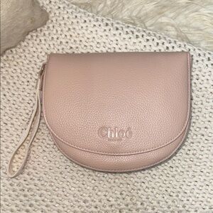 Chloe Blush Pink Leather Wristlet